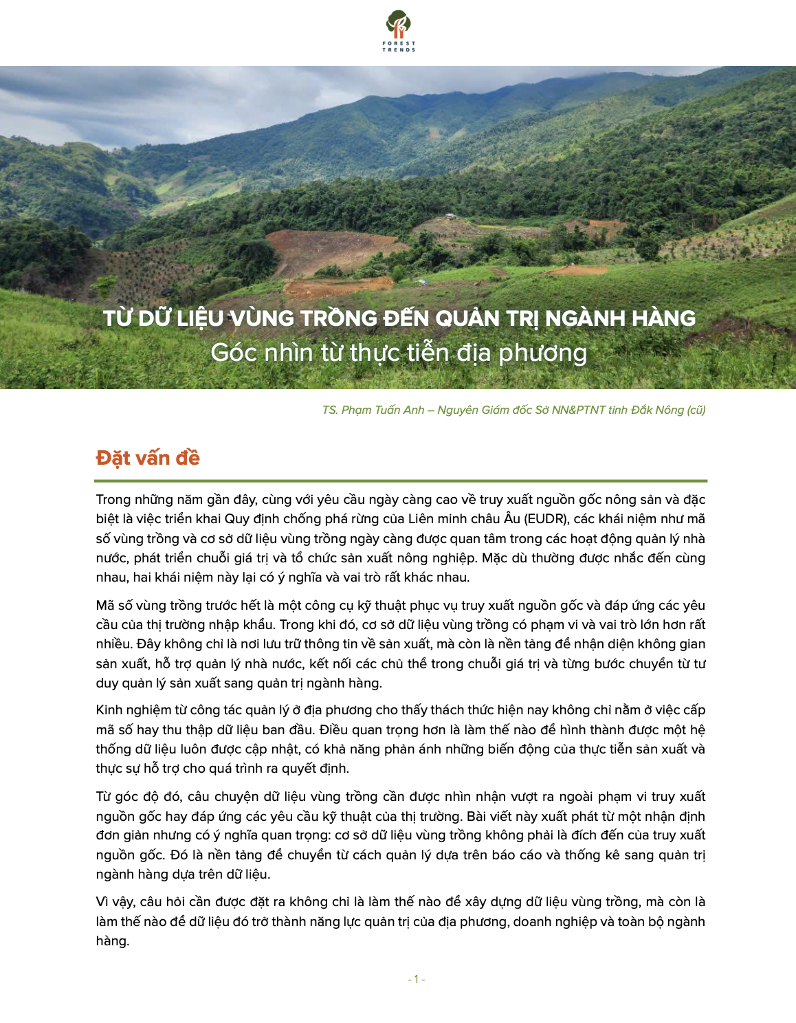 Từ dữ liệu vùng trồng đến quản trị ngành hàng: Góc nhìn từ thực tiễn địa phương