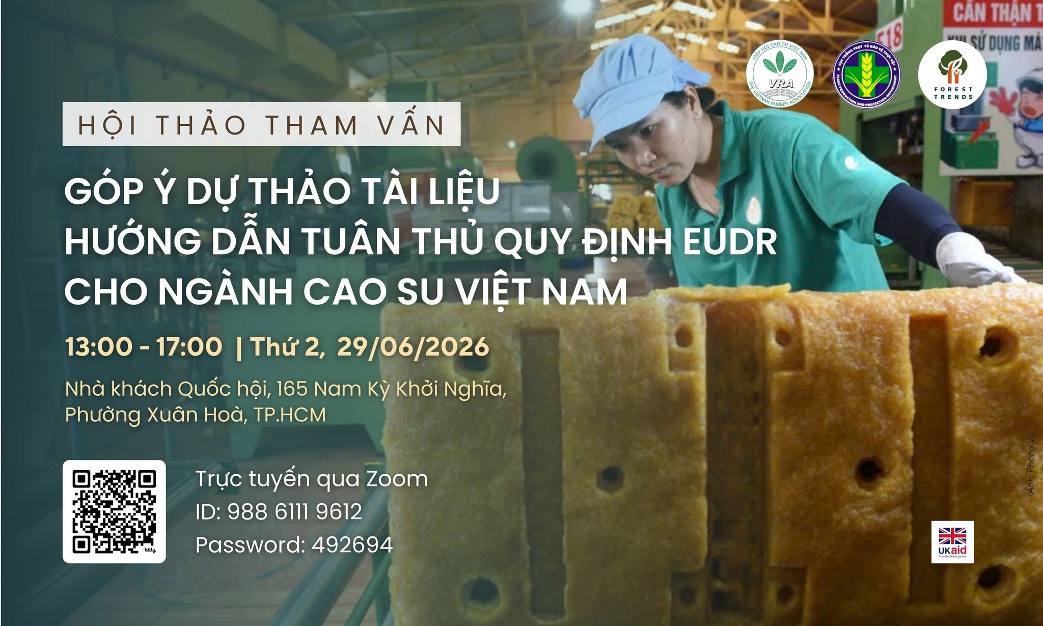 Hội thảo tham vấn góp ý dự thảo tài liệu Hướng dẫn tuân thủ quy định EUDR cho ngành cao su Việt Nam
