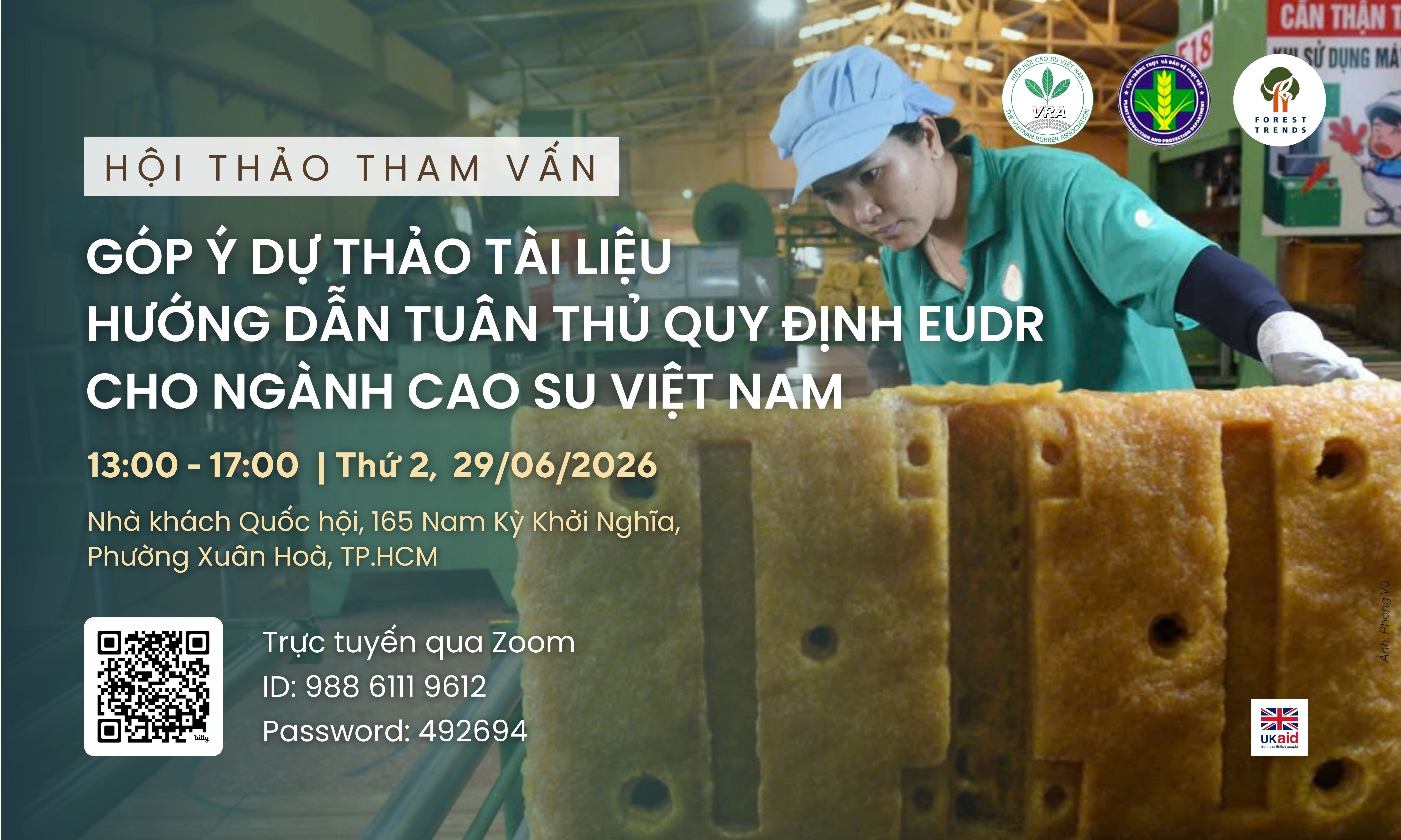Hội thảo tham vấn góp ý dự thảo tài liệu Hướng dẫn tuân thủ quy định EUDR cho ngành cao su Việt Nam