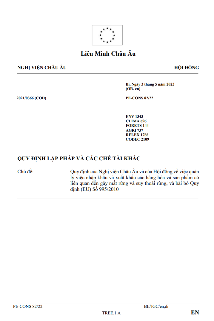 Quy định EUDR