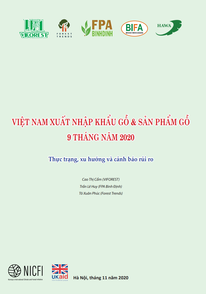 Xuất nhập khẩu gỗ và sản phẩm gỗ 9 tháng năm 2020