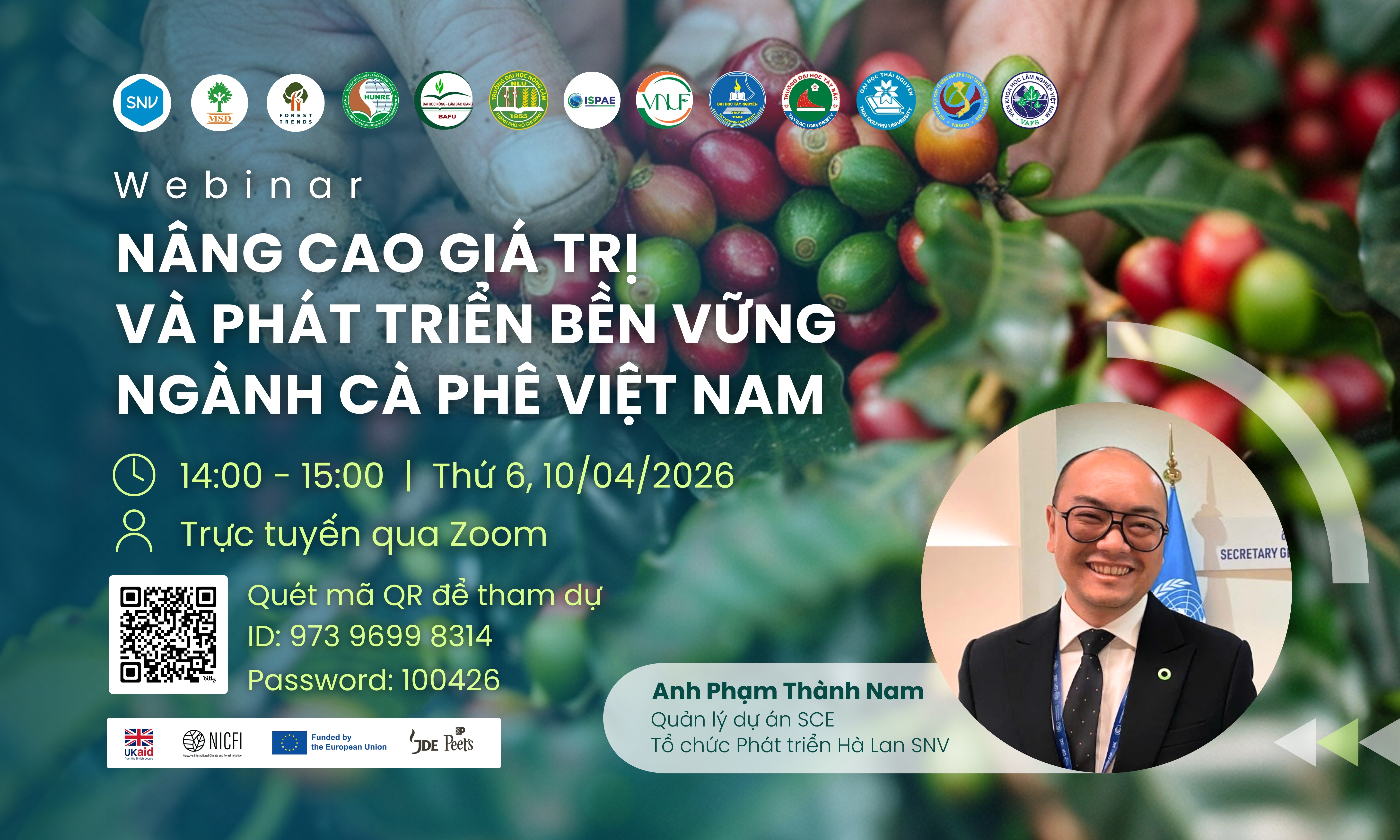 Webinar: Nâng cao giá trị và phát triển bền vững ngành cà phê Việt Nam