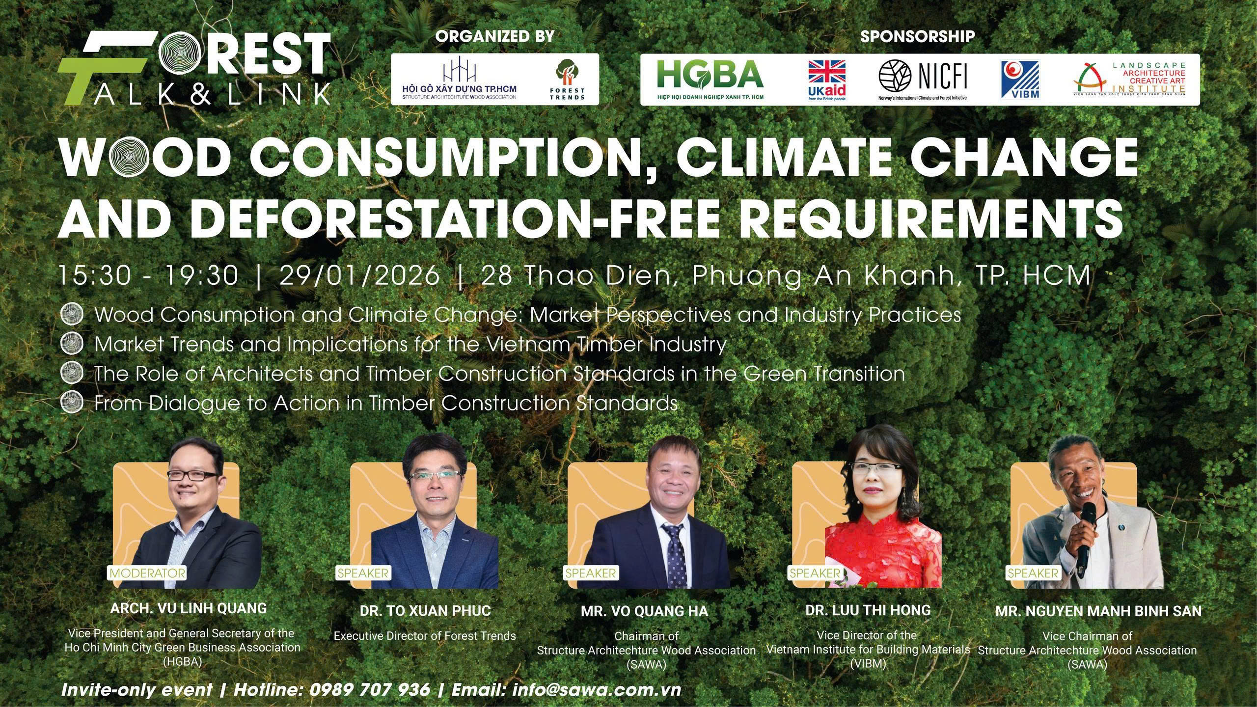 FOREST Talk & Link: Tiêu dùng gỗ, biến đổi khí hậu và yêu cầu không gây mất rừng