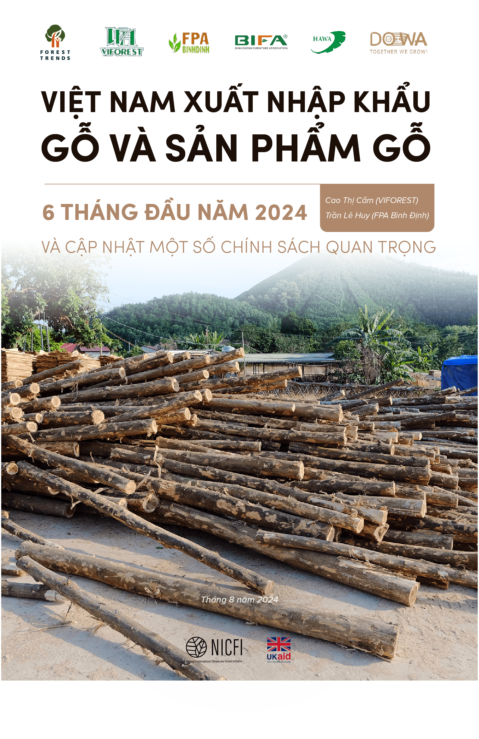 Việt Nam xuất nhập khẩu gỗ và sản phẩm gỗ 6 tháng đầu năm 2024