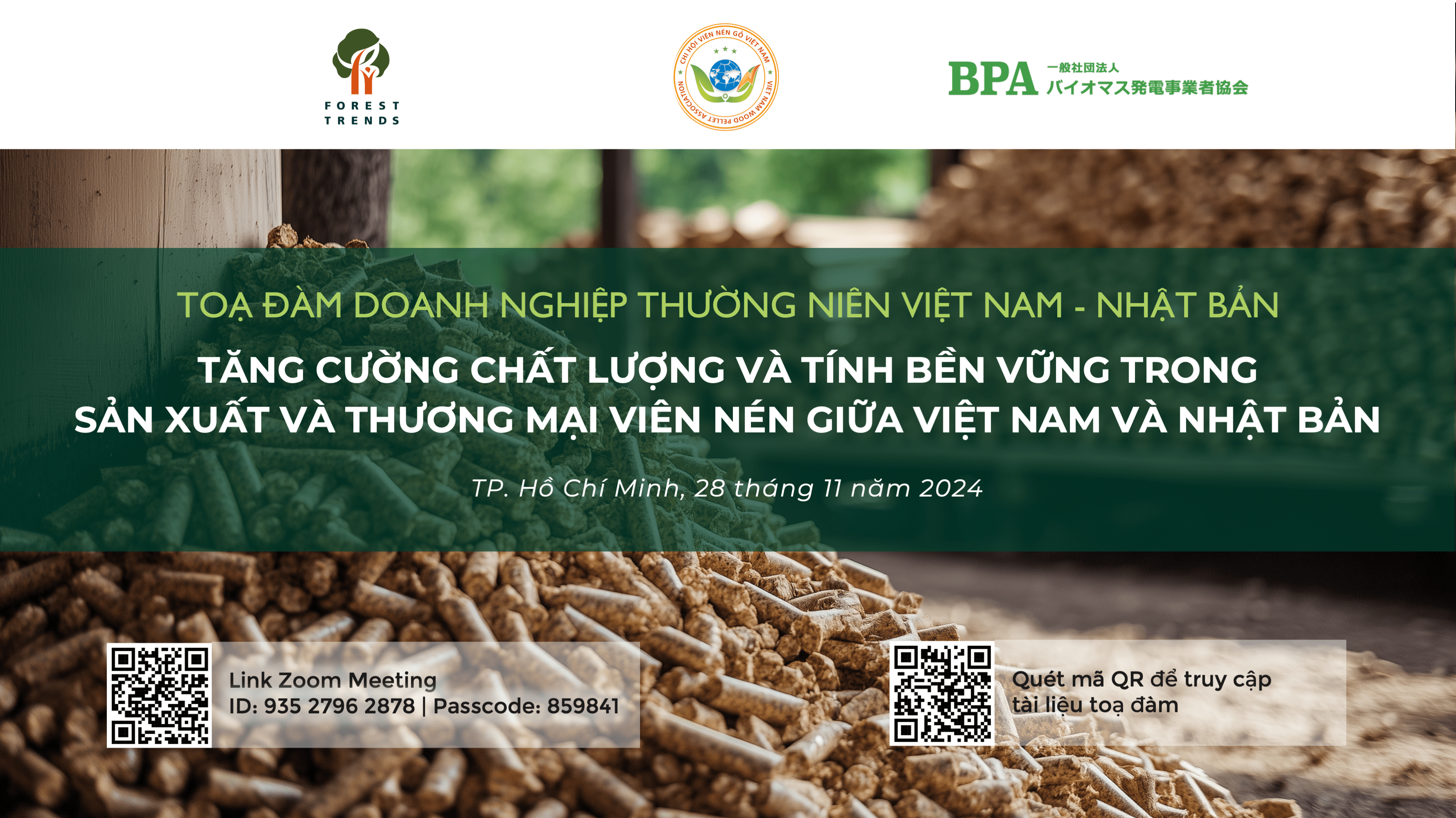Tọa đàm doanh nghiệp thường niên Việt Nam – Nhật Bản: Tăng cường chất lượng và tính bền vững trong sản xuất và thương mại viên nén giữa Việt Nam và Nhật Bản