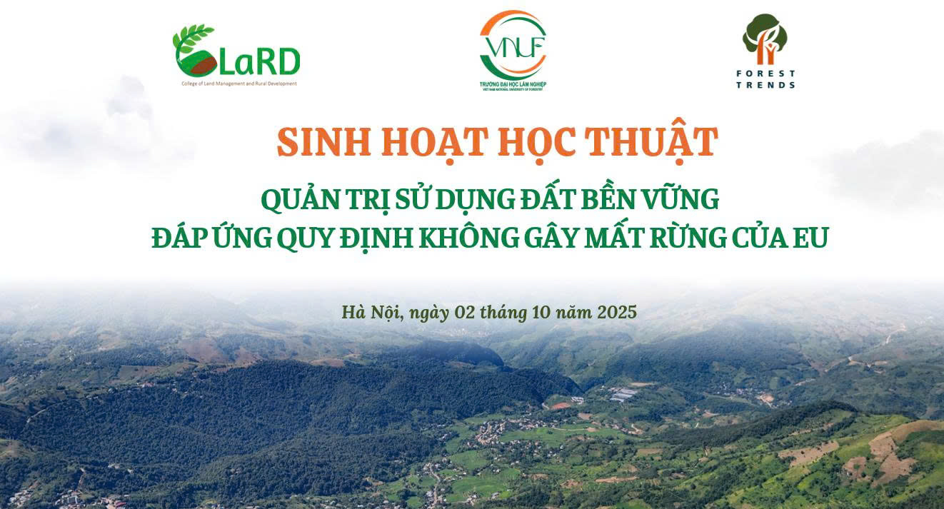 Sinh hoạt học thuật: Quản trị sử dụng đất bền vững đáp ứng quy định EUDR