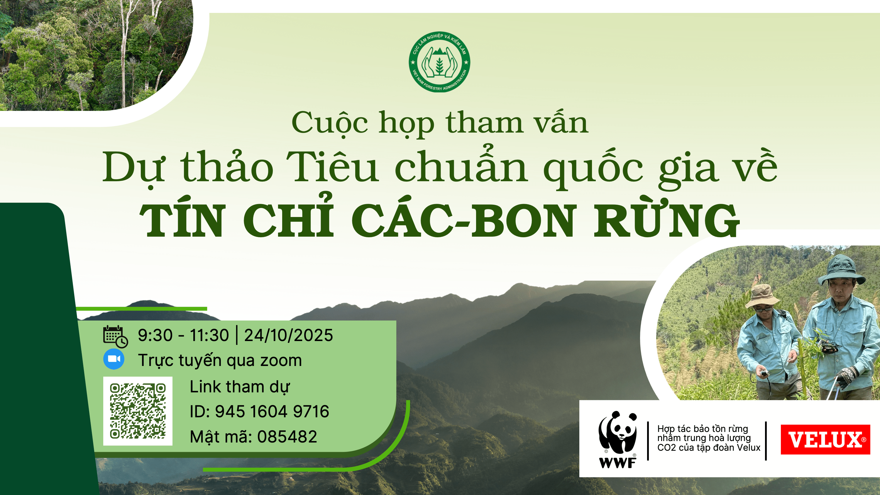 Cuộc họp tham vấn: Dự thảo Tiêu chuẩn quốc gia về tín chỉ các-bon rừng